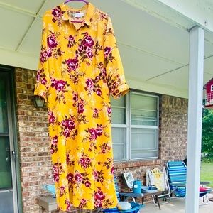 Long, floral boho dress. Size XL (16/18)